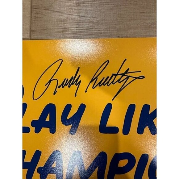 Rudy Ruettiger signed autographed Play Like A Champion Today 16x20 Photo Beckett - Picture 2 of 3